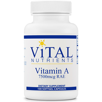 Vitamin A 7500mcg RAE 100 gels by Vital Nutrients