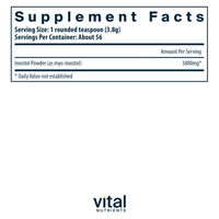 Inositol Powder 225 grams/7.94 oz by Vital Nutrients