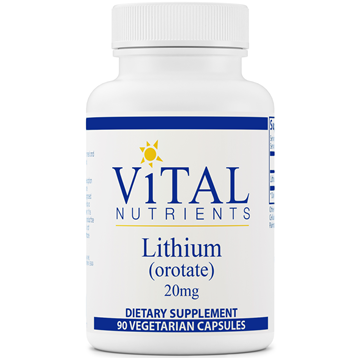 Lithium (orotate) 20 mg 90 vegcaps by Vital Nutrients