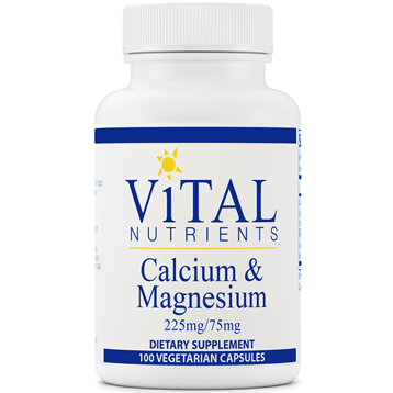 Calcium & Magnesium 225mg/75mg 100 vcaps by Vital Nutrients