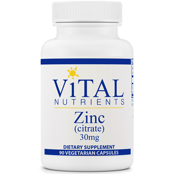 Zinc (citrate) 30 mg 90 vegcaps by Vital Nutrients