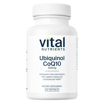 Ubiquinol CoQ10 100 mg 60 veg softgels by Vital Nutrients