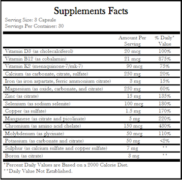 Comprehensive Minerals 90 caps by Ecological Formulas