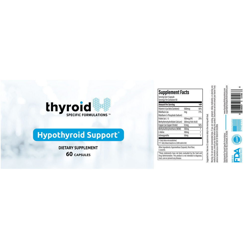Hypothyroid Support by Thyroid Specific Formulations