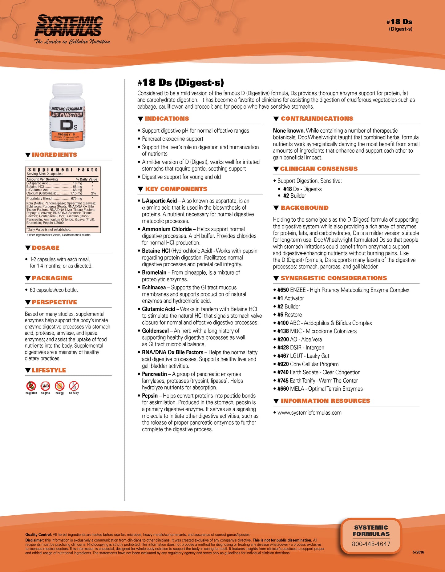 Ds – Digest S by Systemic Formulas