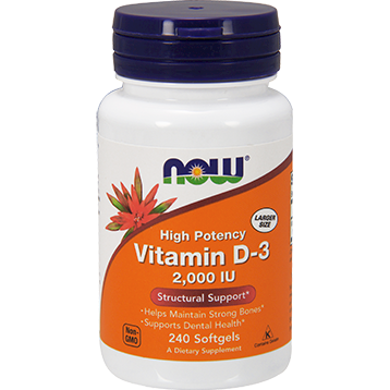 Vitamin D-3 2000 IU 240 softgels by NOW