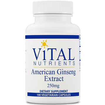 American Ginseng Extract 250mg 100 vcaps by Vital Nutrients