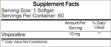 Vinpocetine 10mg 60 softgels by Ecological Formulas