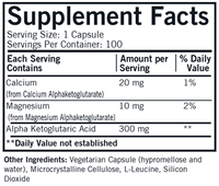 Alpha Ketoglutaric Acid 100 caps by Kirkman Labs
