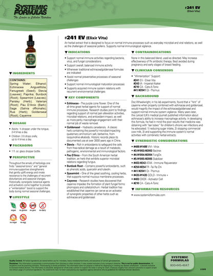 EV Elixer Vita by Systemic Formulas