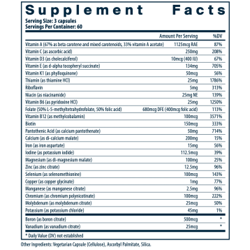 PreNatal Multi-Nutrients 180 caps by Vital Nutrients