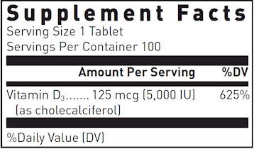 Vitamin D 5,000 IU 100 tabs