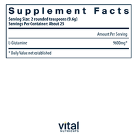 Glutamine Powder 225 grams 8 oz by Vital Nutrients