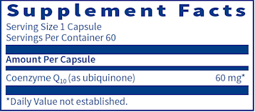 Coenzyme Q10 60mg 60 vegcaps by Klaire