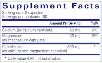 Caprylic Acid 120 vcaps by Pure Encapsulations