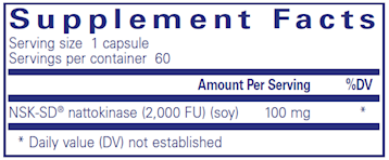 NSK-SD (Nattokinase) 100 mg 60 caps by Pure Encapsulations