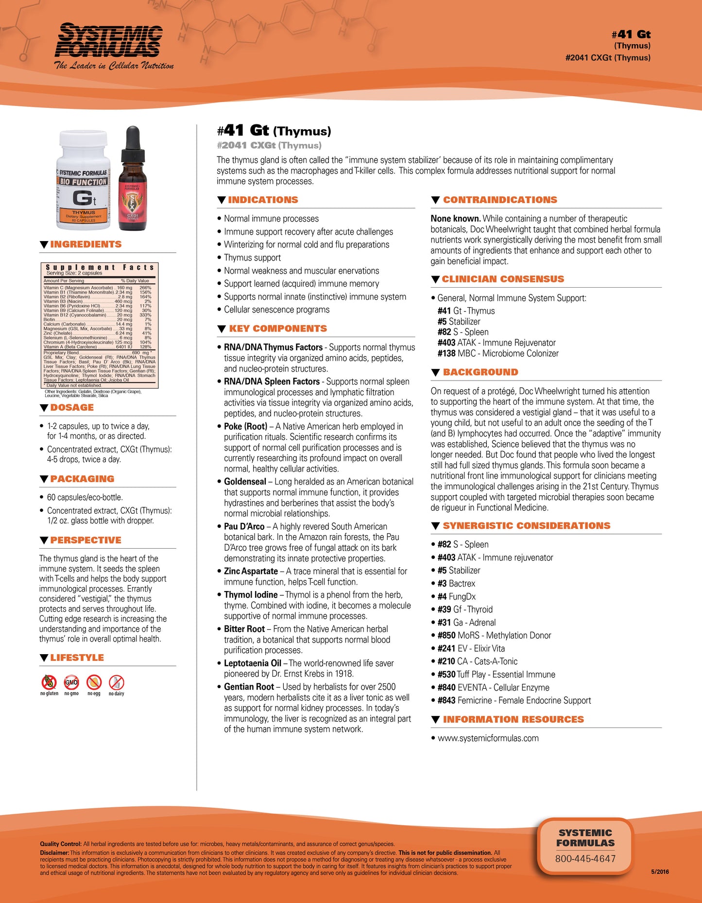 Gt – Thymus by Systemic Formulas