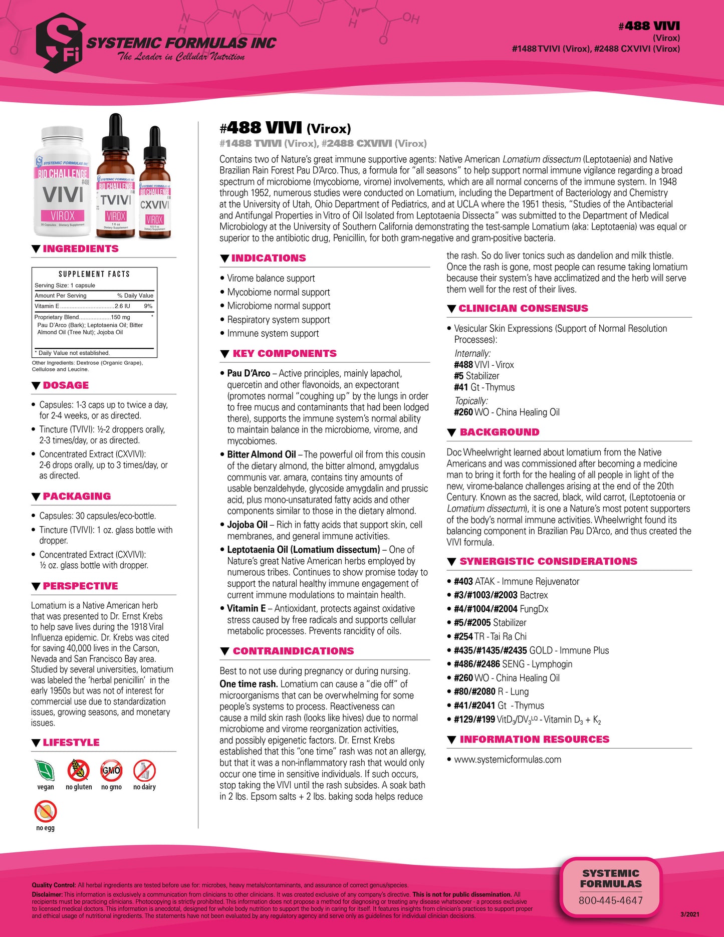 TVIVI Virox Tincture by Systemic Formulas