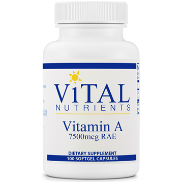 Vitamin A 7500mcg RAE 100 gels by Vital Nutrients