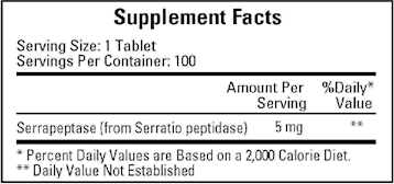 Serraflazyme 100 tabs by Ecological Formulas