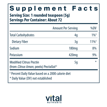 MCP (Modified Citrus Pectin) 360 grams by Vital Nutrients