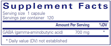 GABA 120 vcaps by Pure Encapsulations