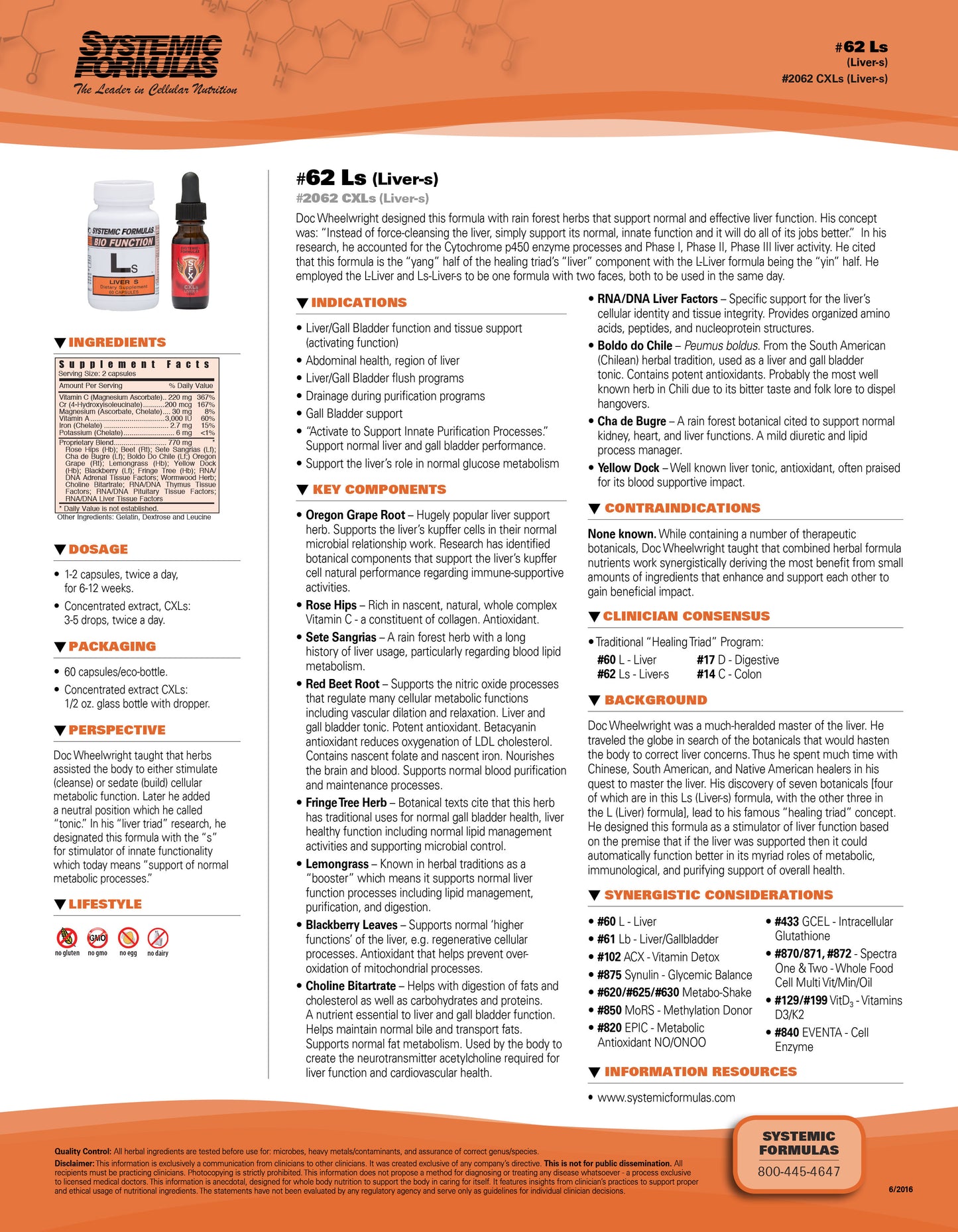 CXLs Liver S by Systemic Formulas