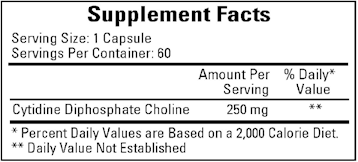 Cytidine Choline 250 mg 60 caps by Ecological Formulas