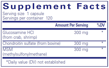 Glucosamine Chondroitin w MSM 120 vcaps by Pure Encapsulations