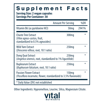 PMS Support 60 vegcaps by Vital Nutrients