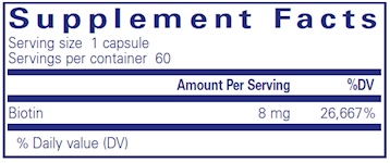 Biotin 8 mg 120 vcaps by Pure Encapsulations