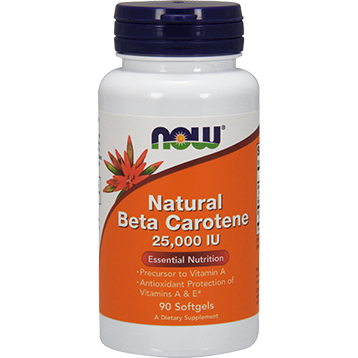 Natural Beta Carotene 25,000 IU 90 gels by NOW