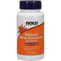 Natural Beta Carotene 25,000 IU 90 gels by NOW