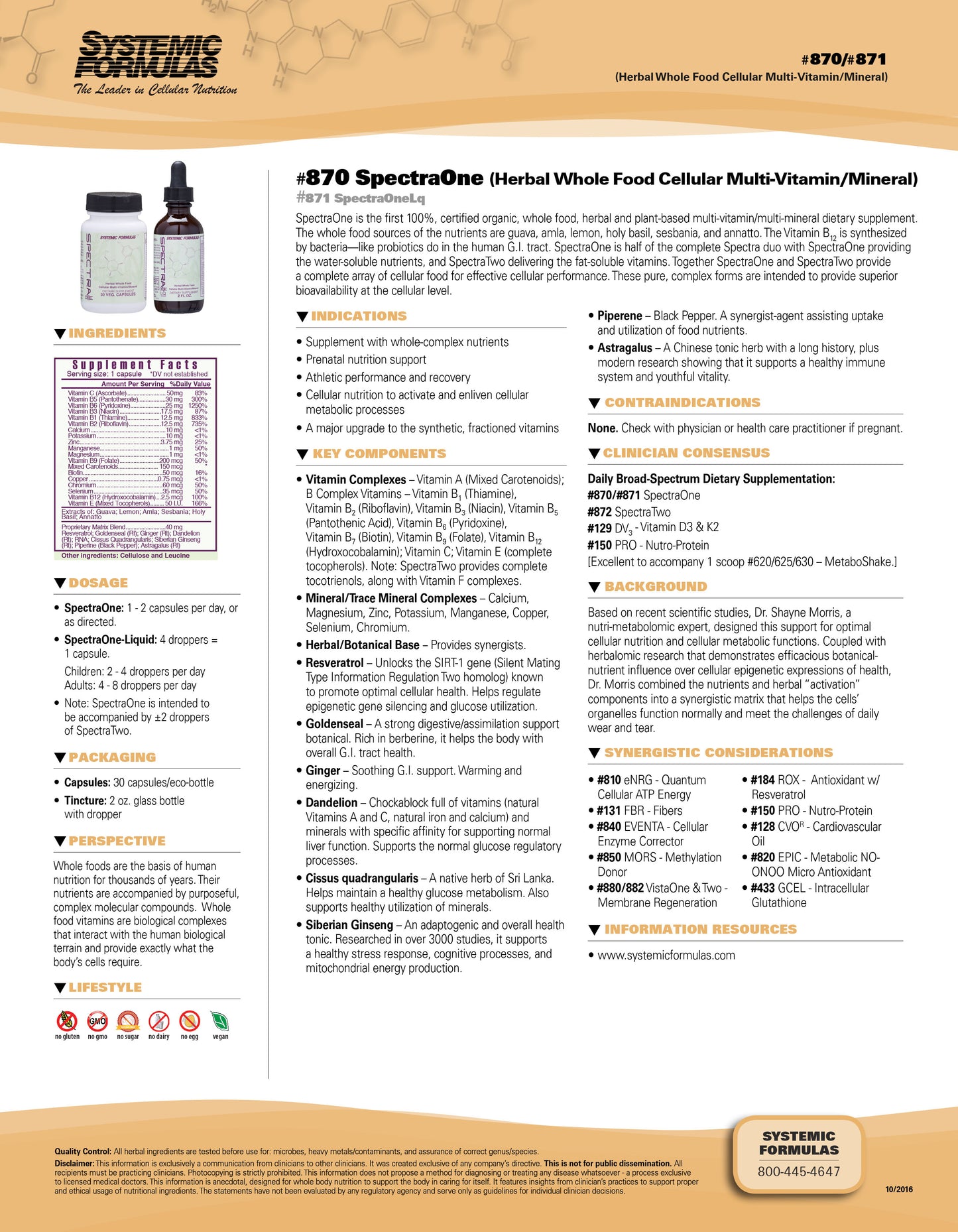 SpectraOne by Systemic Formulas