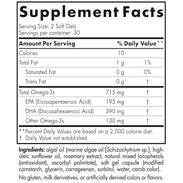 Algae DHA 60 softgels by Nordic Naturals