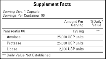 Pan-8-Supreme (Pancreatin-8X) 90 caps by Ecological Formulas