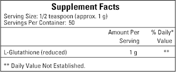 Reduced Glutathione Powder 50 g by Ecological Formulas