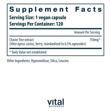 Vitex 750 120 vegcaps by Vital Nutrients