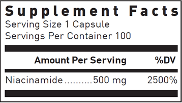 Niacinamide 500 mg 100 caps