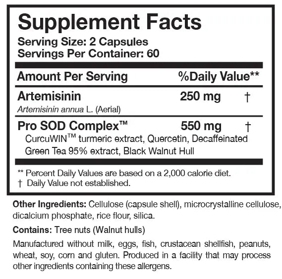 Artemisinin SOD by Researched Nutritionals