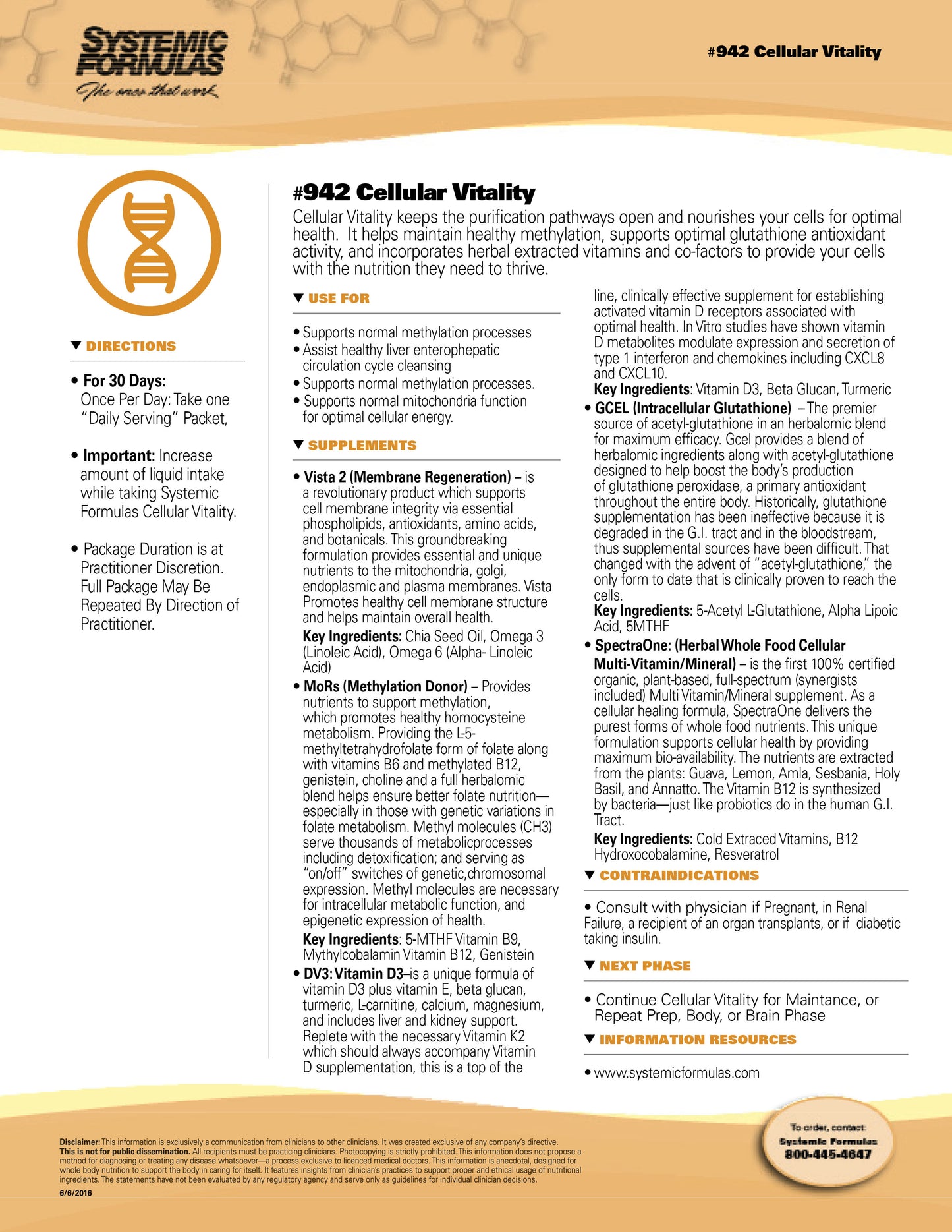 CELL VITALITY by Systemic Formulas