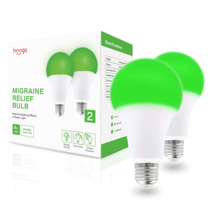 Migraine Relief Green Light Bulb by Hooga