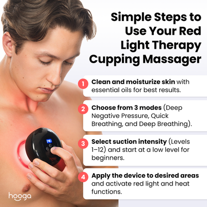 Red Light Therapy Smart Cupping Massager by Hooga