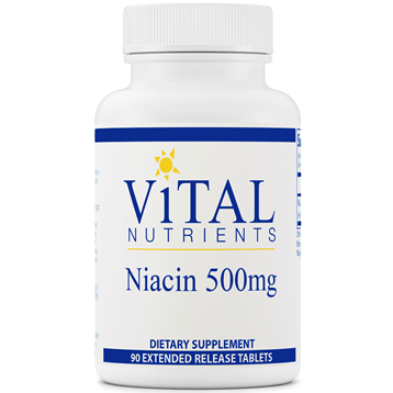 Niacin 500 mg 90 extended release tabs by Vital Nutrients