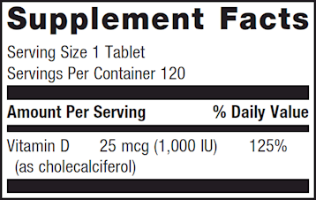 D3 1000™ 120 Tablets by Metagenics