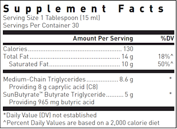 MCT/Butyrate with SunButyrate 15.6 fl oz