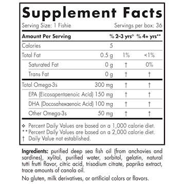 Nordic Omega-3 Fishies 36 chew(s) Sugar Free