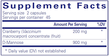 Cranberry/d-Mannose 90 vcaps by Pure Encapsulations