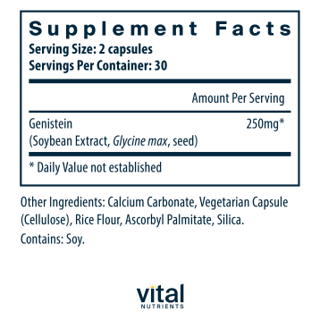 Genistein 125 mg 60 vegcaps by Vital Nutrients