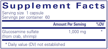 Glucosamine Sulfate 1000 mg 60 vcaps by Pure Encapsulations